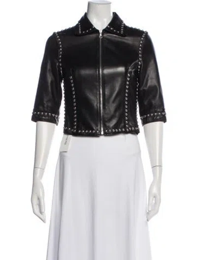 Pre-owned Dolce & Gabbana Vintage 2000 Biker Jacket In Black