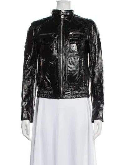 Pre-owned Dolce & Gabbana Vintage 2000's Biker Jacket In Black