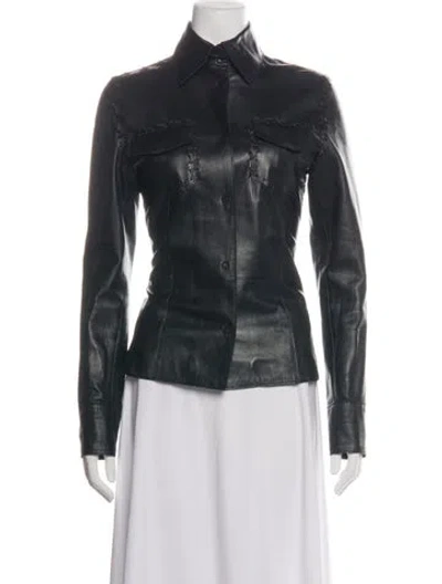 Pre-owned Dolce & Gabbana Vintage 2000's Biker Jacket In Black