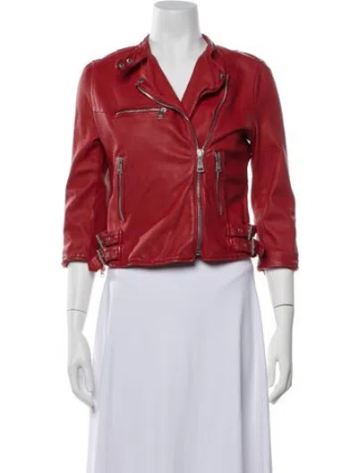 Pre-owned Dolce & Gabbana Vintage 2000's Biker Jacket In Red