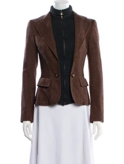 Pre-owned Dolce & Gabbana Vintage 2000's Blazer In Brown