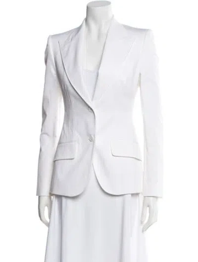 Pre-owned Dolce & Gabbana Vintage 2000's Blazer In White