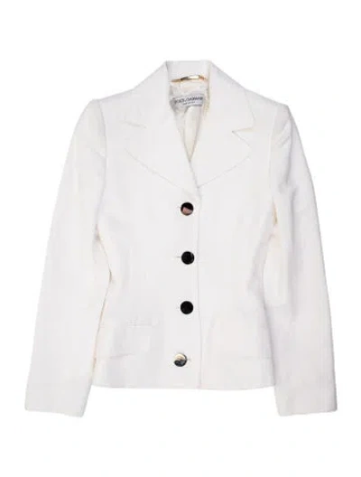 Pre-owned Dolce & Gabbana Vintage 2000's Blazer In White