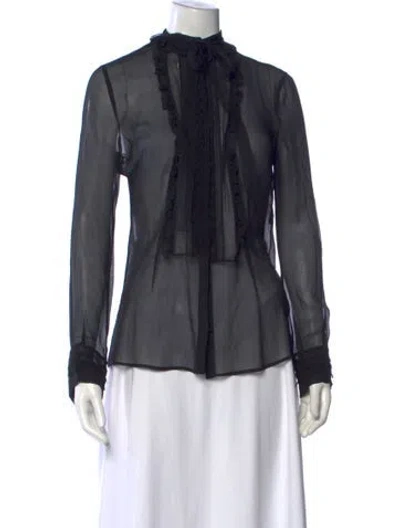 Pre-owned Dolce & Gabbana Vintage 2000's Blouse In Black