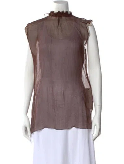 Pre-owned Dolce & Gabbana Vintage 2000's Blouse In Brown