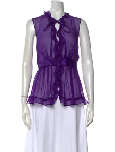 Pre-owned Dolce & Gabbana Vintage 2000's Blouse In Purple