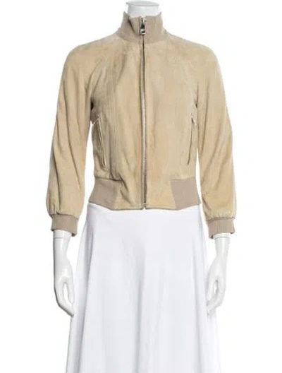 Pre-owned Dolce & Gabbana Vintage 2000's Bomber Jacket In Neutrals