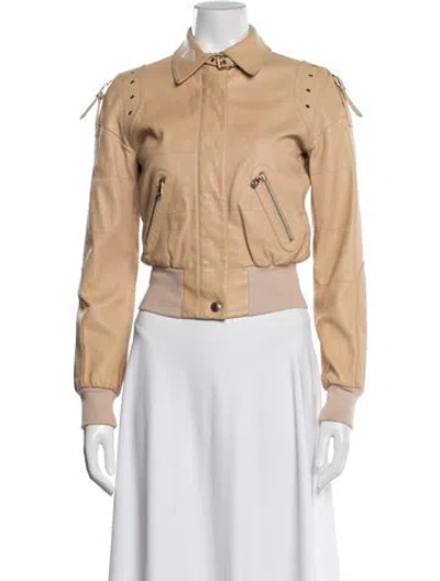 Pre-owned Dolce & Gabbana Vintage 2000's Bomber Jacket In Neutrals