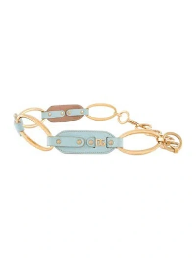 Pre-owned Dolce & Gabbana Vintage 2000's Chain-link Belt In Blue