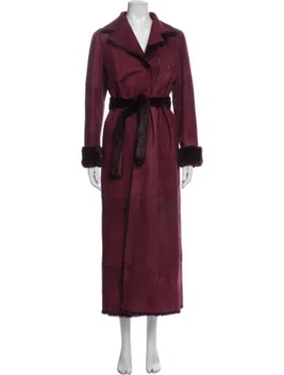 Pre-owned Dolce & Gabbana Vintage 2000 Coat In Burgundy