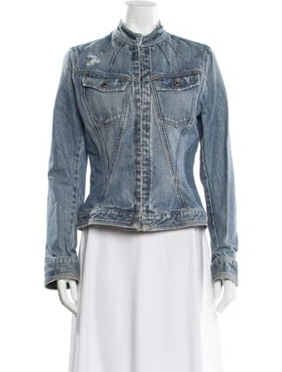 Pre-owned Dolce & Gabbana Vintage 2000's Denim Jacket In Blue