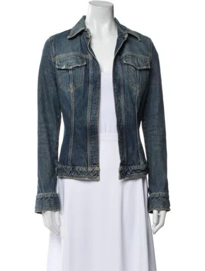 Pre-owned Dolce & Gabbana Vintage 2000's Denim Jacket In Blue