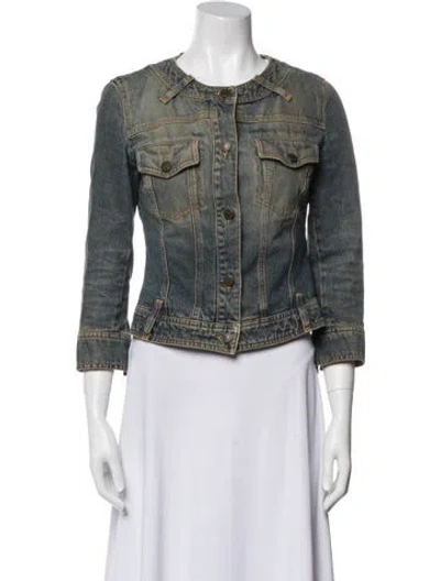 Pre-owned Dolce & Gabbana Vintage 2000's Denim Jacket In Blue