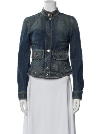 Pre-owned Dolce & Gabbana Vintage 2000's Denim Jacket In Blue
