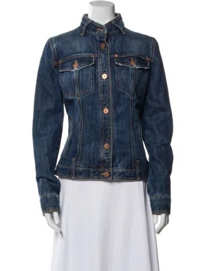 Pre-owned Dolce & Gabbana Vintage 2000's Denim Jacket In Blue