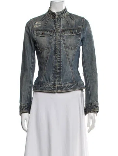 Pre-owned Dolce & Gabbana Vintage 2000's Denim Jacket In Blue