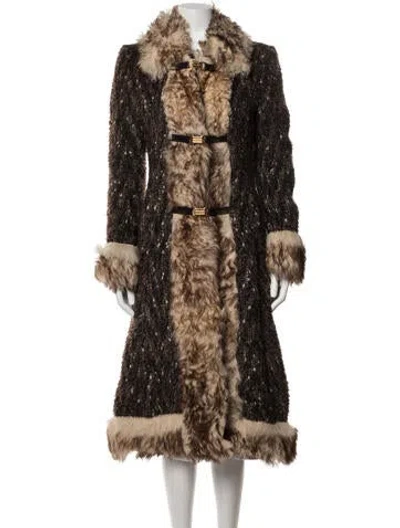 Pre-owned Dolce & Gabbana Vintage 2000's Fur Coat In Brown