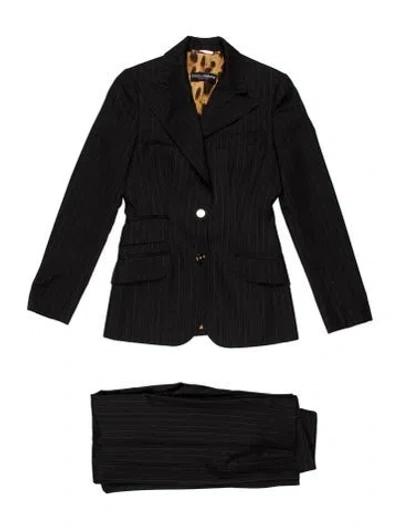 Pre-owned Dolce & Gabbana Vintage 2000's Pantsuit In Gray