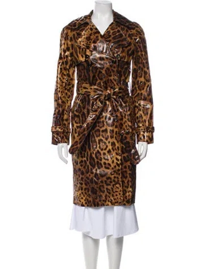 Pre-owned Dolce & Gabbana Vintage 2000's Trench Coat In Brown