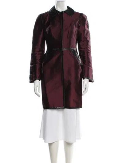 Pre-owned Dolce & Gabbana Vintage 2000's Trench Coat In Burgundy