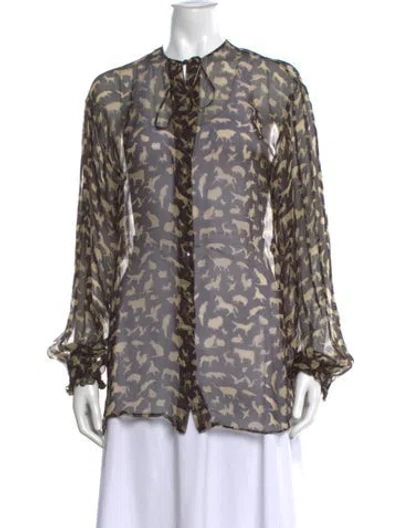 Pre-owned Dolce & Gabbana Vintage 2002 Blouse In Brown