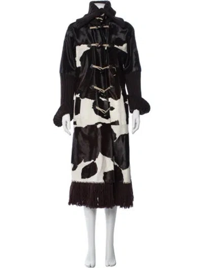 Pre-owned Dolce & Gabbana Vintage 2002 Coat In Brown/white
