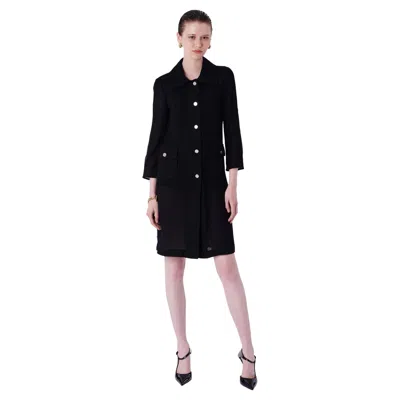 Pre-owned Dolce & Gabbana Vintage 2003 Black Silk Trench Coat