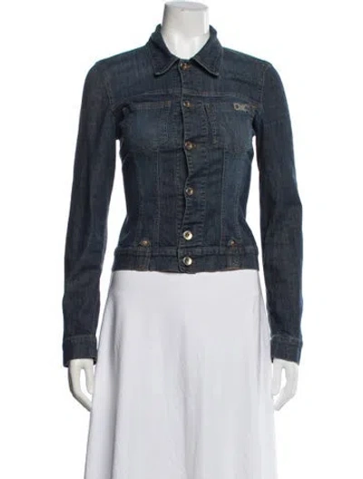 Pre-owned Dolce & Gabbana Vintage 2005 Denim Jacket In Blue