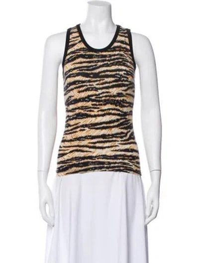 Pre-owned Dolce & Gabbana Vintage Animal Print Top In Multi