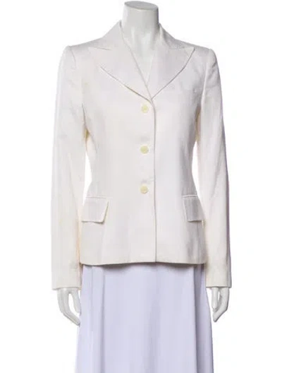 Pre-owned Dolce & Gabbana Vintage Blazer In White