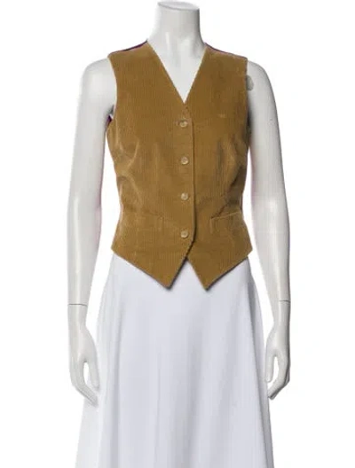 Pre-owned Dolce & Gabbana Vintage Corduroy Vest In Purple