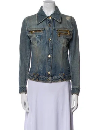 Pre-owned Dolce & Gabbana Vintage Denim Jacket In Blue