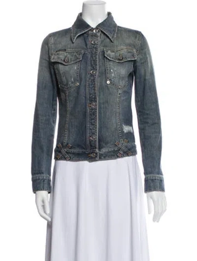 Pre-owned Dolce & Gabbana Vintage Denim Jacket In Blue