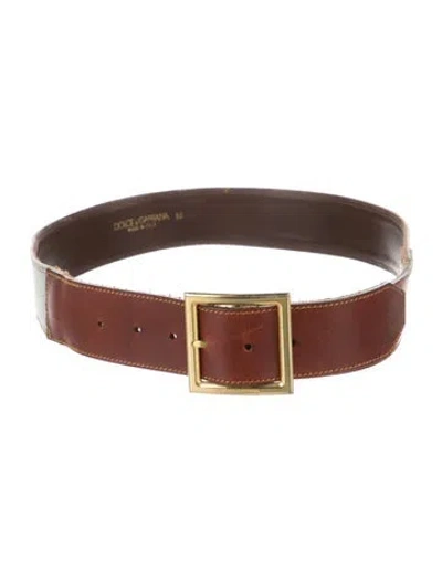 Pre-owned Dolce & Gabbana Vintage Denim Waist Belt In Blue