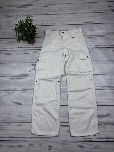 Pre-owned Dolce & Gabbana Vintage Dolce Gabbana Cargo Pants White 90s
