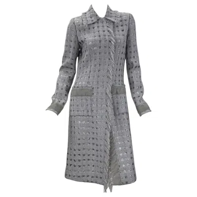 Pre-owned Dolce & Gabbana Vintage  Limited Edition Special Piece Tweed Coat Nwt In Gray