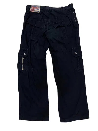 Pre-owned Dolce & Gabbana Vintage  Love Affair Multizipper Cargo Pants In Black