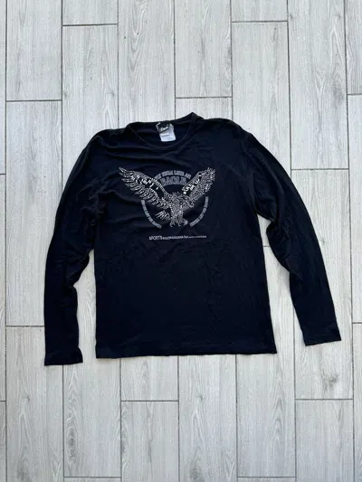 Pre-owned Dolce & Gabbana Vintage  T- Shirt Long Sleeve D&g Centre Logo In Black