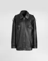 Dolce & Gabbana Vintage-effect Leather Jacket In Black