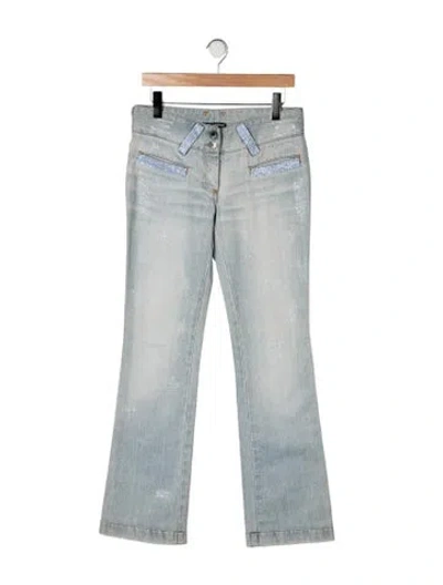 Pre-owned Dolce & Gabbana Vintage Flared Jeans In Blue