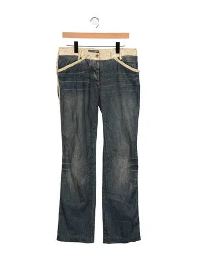 Pre-owned Dolce & Gabbana Vintage Flared Jeans In Blue