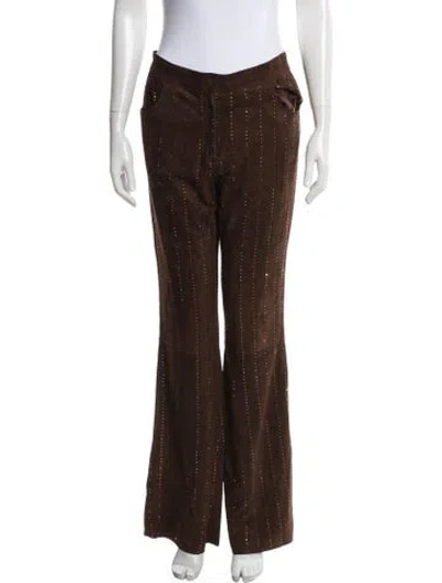 Pre-owned Dolce & Gabbana Vintage Flared Pants In Brown