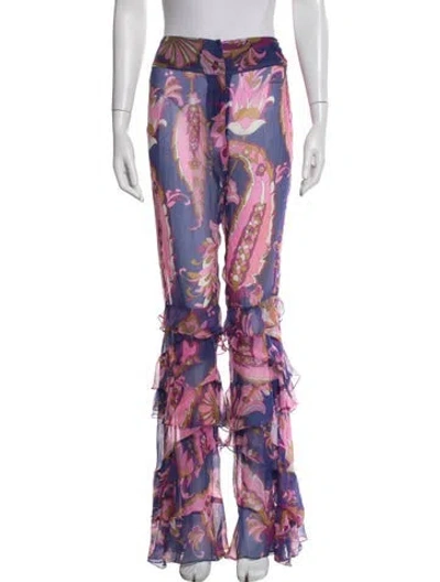 Pre-owned Dolce & Gabbana Vintage Flared Pants In Pink