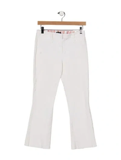 Pre-owned Dolce & Gabbana Vintage Flared Pants In White