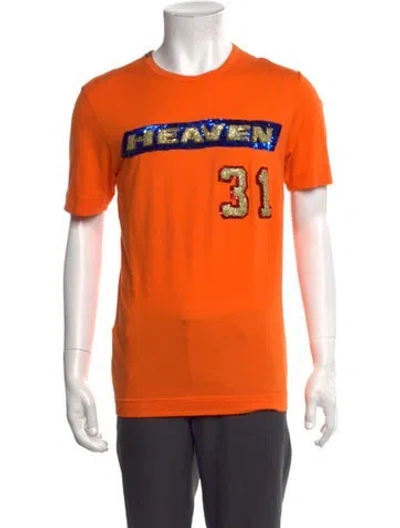 Pre-owned Dolce & Gabbana Vintage Graphic Print Shirt In Orange