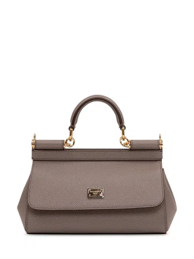 Dolce & Gabbana Vintage Inspired Mini Handbag In Fango Chiaro