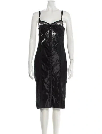Pre-owned Dolce & Gabbana Vintage Knee-length Dress In Black