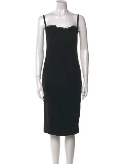 Pre-owned Dolce & Gabbana Vintage Knee-length Dress In Black