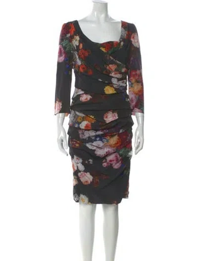 Pre-owned Dolce & Gabbana Vintage Knee-length Dress In Black