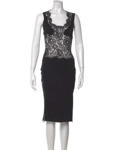 Pre-owned Dolce & Gabbana Vintage Knee-length Dress In Black
